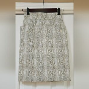 XS Vintage Doo Ri Pencil Skirt Snake Print Brocade